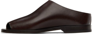 Lemaire Brown Leather Flat Mules