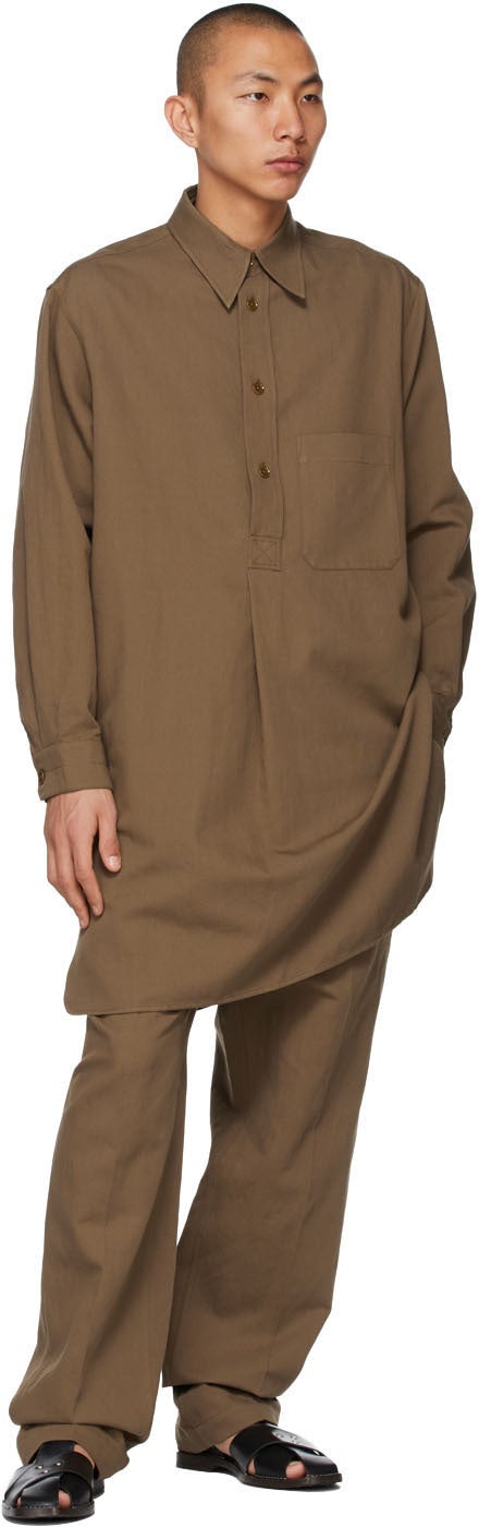 Lemaire Brown Liquette Shirt