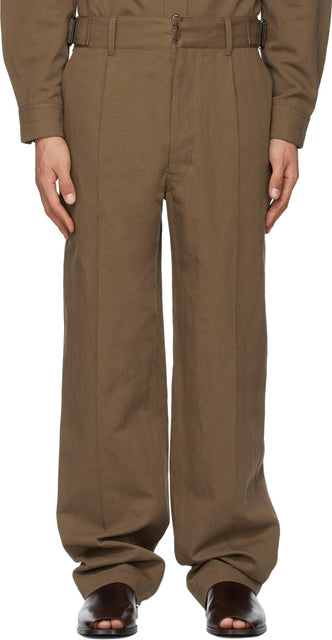 Lemaire Brown Military Chino Trousers - Pantalon Chino Militaire Militaire Lemaire Brown - lemaire 갈색 군사 chino 바지