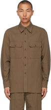 Lemaire Brown Officer Shirt - Chemise d'officier marron Lemaire - lemaire 갈색 장교 셔츠