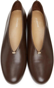 Lemaire Brown Stitch Slippers