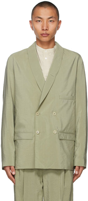 Lemaire Green Belted DB Blazer - Lemaire vert cordon Blazer db - Lemaire 그린 벨트 블레이저