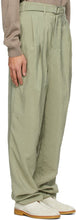 Lemaire Green Silk Loose Trousers