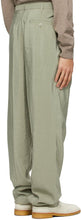 Lemaire Green Silk Loose Trousers