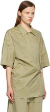 Lemaire Green Silk Twisted Maxi Shirt