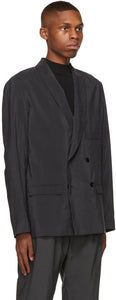 Lemaire Grey Belted Double-Breasted Blazer