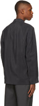 Lemaire Grey Belted Double-Breasted Blazer