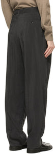 Lemaire Grey Silk Loose Trousers