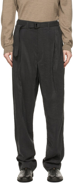 Lemaire Grey Silk Loose Trousers - Pantalon Lemier Grey Silk en soie - lemaire 그레이 실크 느슨한 바지