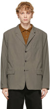 Lemaire Grey Soft Single Breasted Blazer - Lemaire gris gris blazer à poitrine unique - lemaire 그레이 부드러운 단일 브레스트 블레이저
