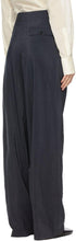 Lemaire Navy Silk Loose Trousers
