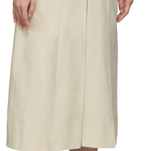 Lemaire Off-White Linen Pleated Shorts