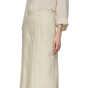 Lemaire Off-White Linen Pleated Shorts