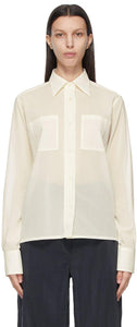Lemaire Off-White New Pointed Collar Shirt - Lemaire Off-Blanc Nouveau Chemise à col pointu - lemaire 오프 화이트 새로운 뾰족한 칼라 셔츠