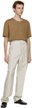 Lemaire Off-White Pleated Military Chino Trousers