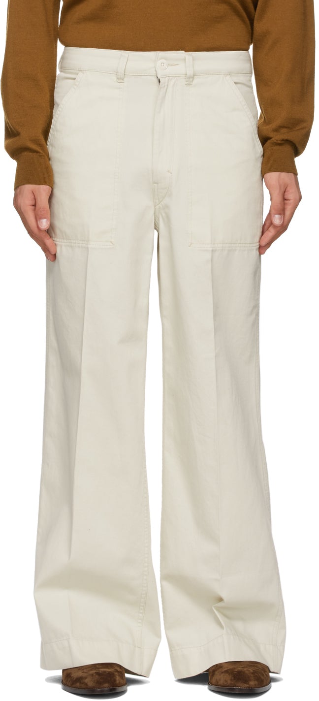 Lemaire Off-White Wide-Leg Jeans – BlackSkinny