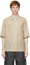 Lemaire SSENSE Exclusive Beige Woven Short Sleeve Shirt - Chemise à manches courtes EXCLIVE BEIGE EXCLUSIVE SSENSE - Lemaire Ssense 독점적 인 베이지 짠 짧은 소매 셔츠
