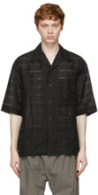 Lemaire SSENSE Exclusive Black Woven Short Sleeve Shirt - Chemise à manches courtes exclusive de Lemaire Ssense - Lemaire Ssense 독점적 인 블랙 짠 짧은 소매 셔츠