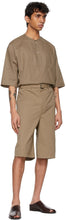 Lemaire Tan Belted Shorts