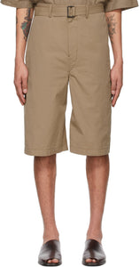 Lemaire Tan Belted Shorts - Short ceinturé de Lemaire Tan - lemaire tan 벨트 벨트