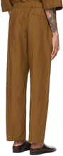 Lemaire Tan Drawstring Pleated Trousers