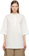 Lemaire White Henley T-Shirt - T-shirt Lemaire Blanc Henley - Lemaire 화이트 헨리 티셔츠