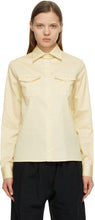 Lemaire Yellow Satin 2 Pocket Shirt - Lemaire Jaune Satin 2 Chemise de poche - lemaire 노란색 새틴 2 포켓 셔츠