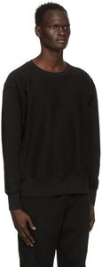 Les Tien Black Heavyweight Crop Sweatshirt