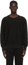 Les Tien Black Heavyweight Crop Sweatshirt - Sweat-shirt des cultures lourdes noir Les Tien - 레티엔 블랙 헤비급 작물 스웨터