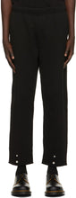 Les Tien Black Heavyweight Front Snap Lounge Pants - Pantalon de lounge avant-ferme avant les Tien - 레티엔 블랙 헤비급 프론트 스냅 라운지 바지