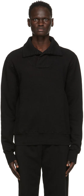 Les Tien Black Heavyweight Yacht Sweatshirt - Sweat-shirt de yacht Heavy poids lourd Les Tien - 레티엔 블랙 헤비급 요트 스웨터