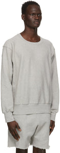 Les Tien Grey Heavyweight Crop Sweatshirt