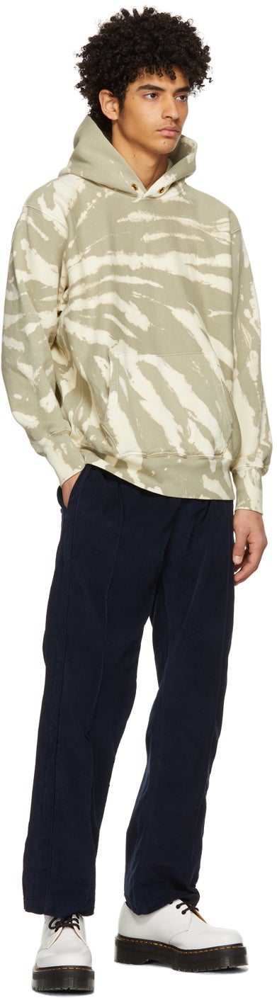 Les Tien Navy Oversized Corduroy Trousers