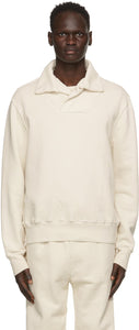 Les Tien Off-White Heavyweight Yacht Sweatshirt - Sweat-shirt de yacht lourds blancs hors blanc - Les Tien Off-White 헤비급 요트 스웨터