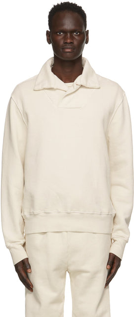 Les Tien Off-White Heavyweight Yacht Sweatshirt - Sweat-shirt de yacht lourds blancs hors blanc - Les Tien Off-White 헤비급 요트 스웨터
