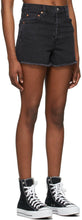Levi's Black Denim Ribcage Shorts