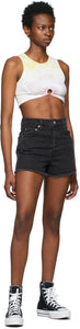 Levi's Black Denim Ribcage Shorts