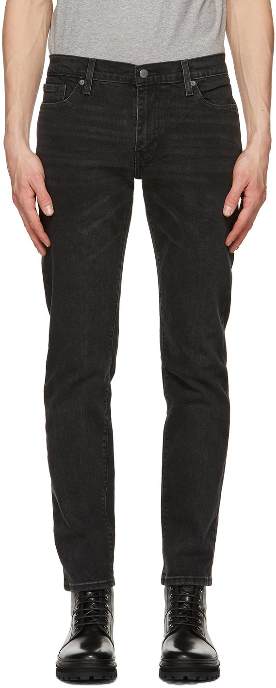 Levi's Black Faded 511 Slim Flex Jeans - Levi's noir fané 511 Slim Flex Jeans - Levi 's Black Faded 511 슬림 플렉스 청바지