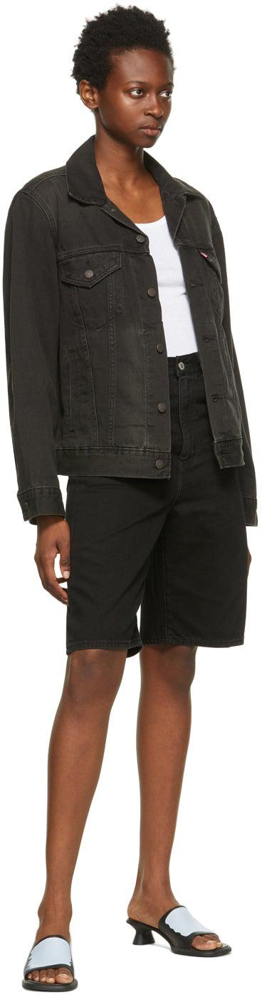 Levi's Black High Loose Bermuda Shorts