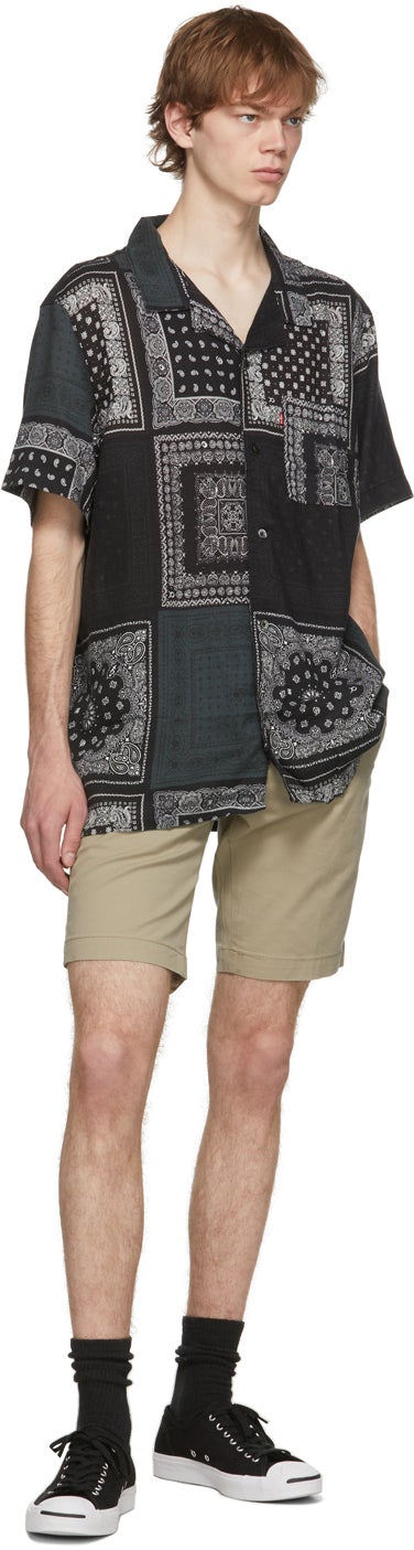 Levi's Black Multibandana Cubano Short Sleeve Shirt