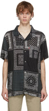 Levi's Black Multibandana Cubano Short Sleeve Shirt - T-shirt à manches courtes Noir Multibandana Noir de Levi - Levi 's Black Multibandana Cubano 짧은 소매 셔츠