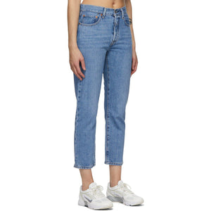 Levi's Blue 501 Cropped Jeans