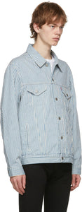 Levi's Blue Denim Stripe Vintage Fit Trucker