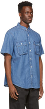 Levi's Blue Denim Two Pocket Relaxed Safari Short Sleeve Shirt