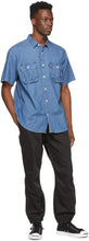 Levi's Blue Denim Two Pocket Relaxed Safari Short Sleeve Shirt