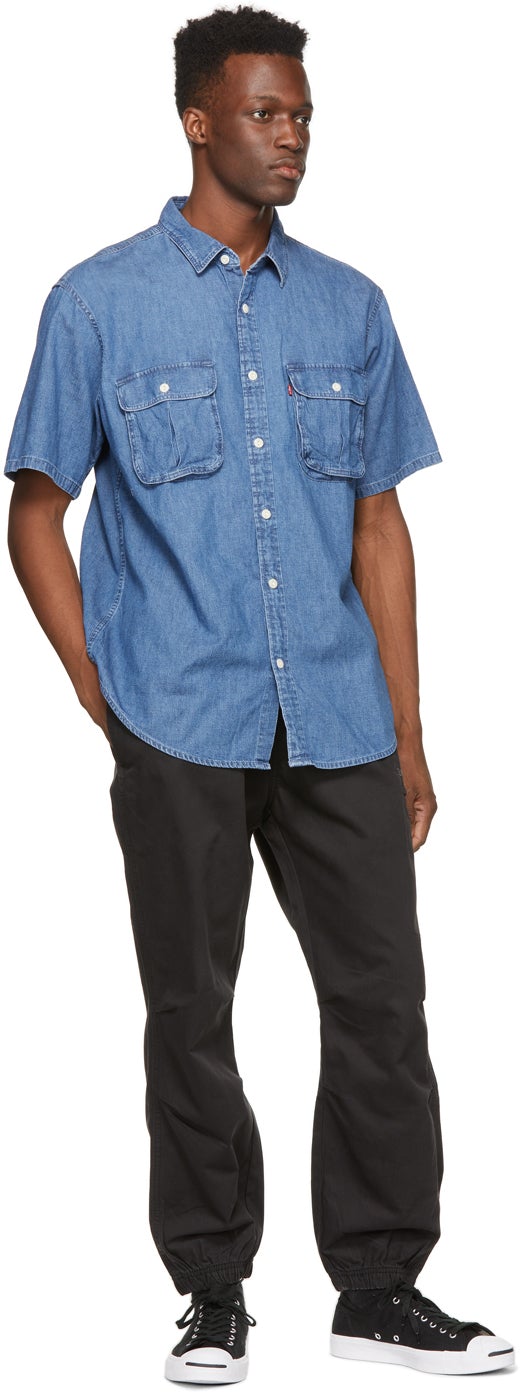 Levi's denim short sleeve shirt on sale