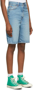 Levi's Blue High Loose Bermuda Shorts
