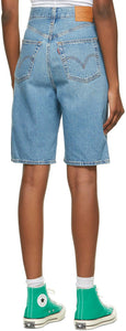 Levi's Blue High Loose Bermuda Shorts