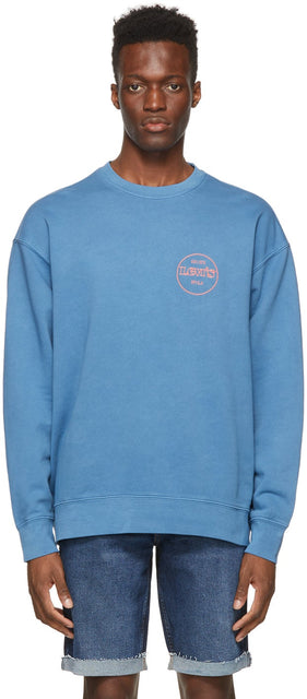 Levi's Blue Modern Vintage Relaxed Sweatshirt - Sweat-shirt décontracté vintage bleu moderne de Levi - Levi의 푸른 현대 빈티지 편안한 셔츠