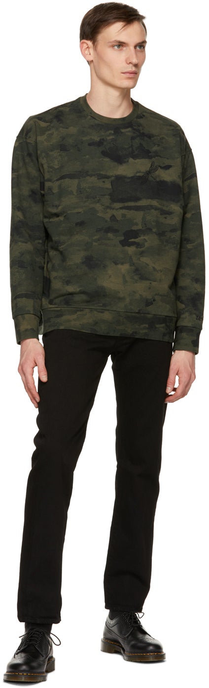 Levi's Khaki Camo Relaxed Crewneck Sweatshirt